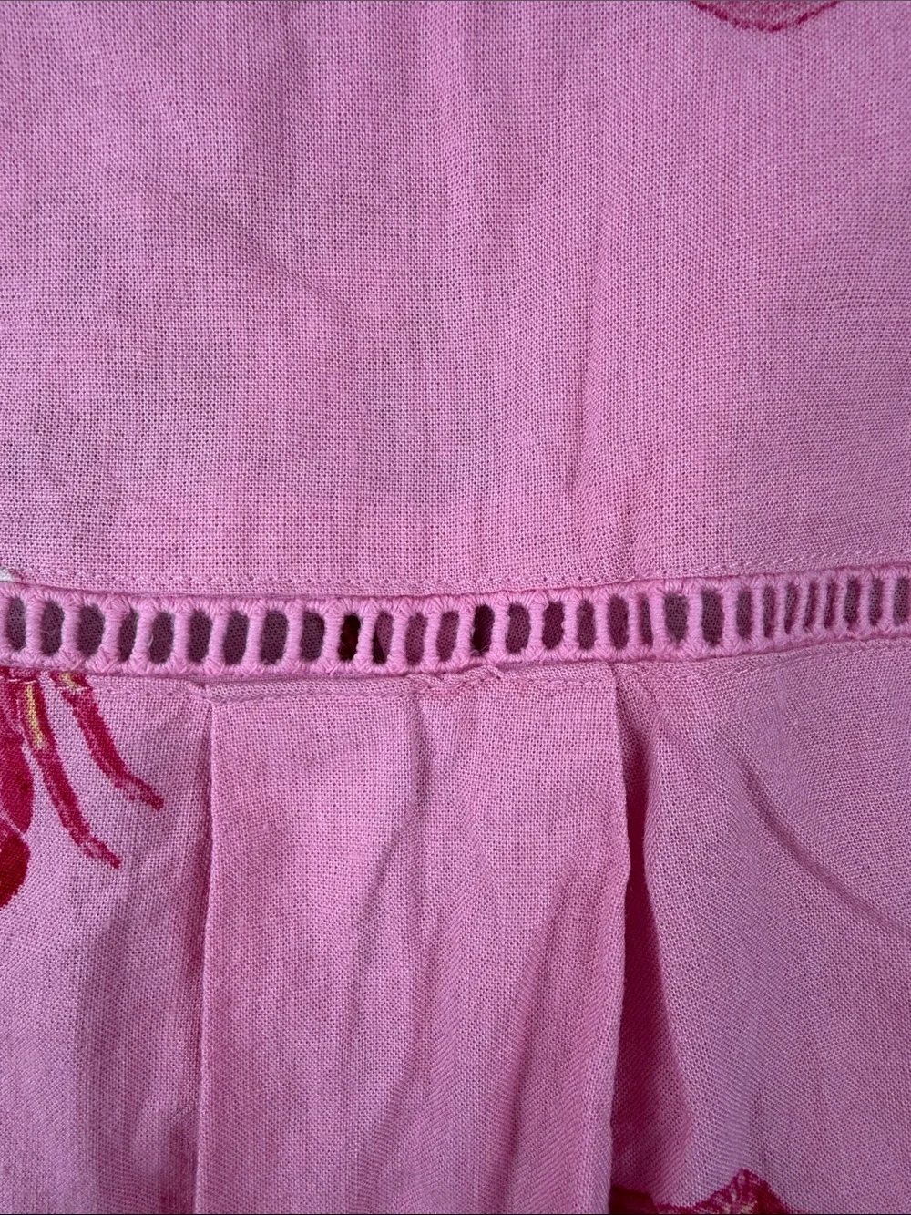 Pink Lobster Linen Viscous Print Button-Down Shirt SzXL - Picture 10 of 12